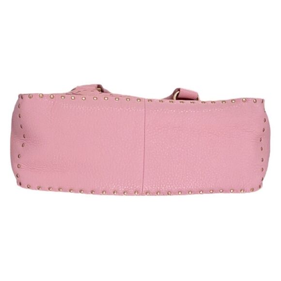 AUTHENTIC CELINE PINK LEATHER BOOGIE TOTE SATCHEL BAG GROMMET EMBELLISHED - Picture 10 of 14